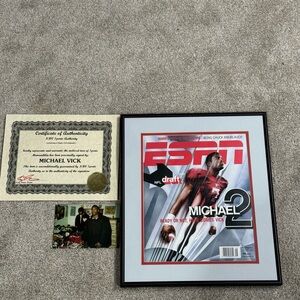 Signed copy of 2001 ESPN NFL Draft by Michael Vick.